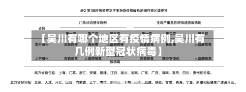 【吴川有哪个地区有疫情病例,吴川有几例新型冠状病毒】