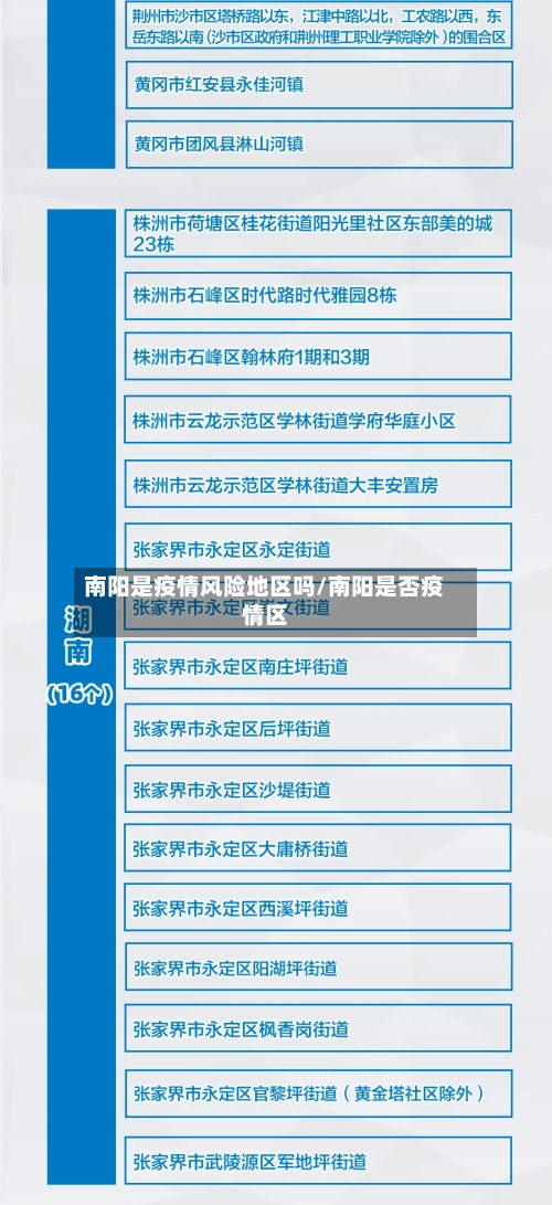南阳是疫情风险地区吗/南阳是否疫情区