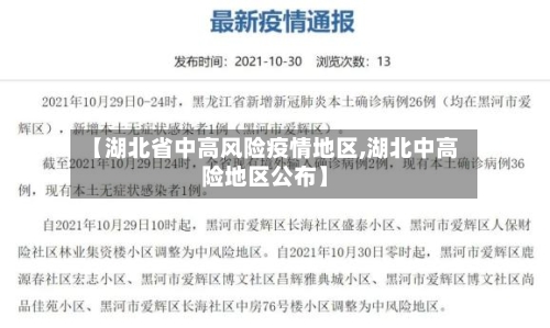 【湖北省中高风险疫情地区,湖北中高险地区公布】