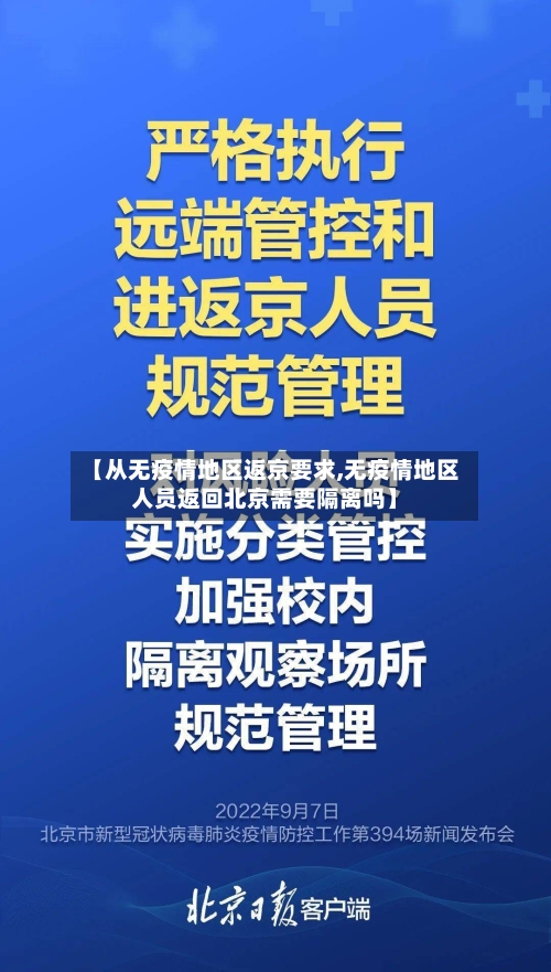 【从无疫情地区返京要求,无疫情地区人员返回北京需要隔离吗】