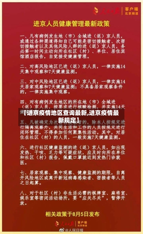 【进京疫情地区查询最新,进京疫情最新规定】