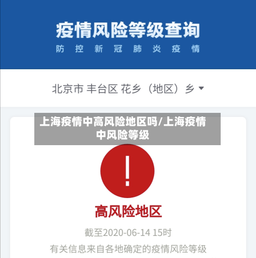 上海疫情中高风险地区吗/上海疫情中风险等级