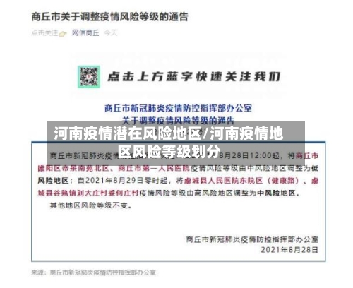河南疫情潜在风险地区/河南疫情地区风险等级划分