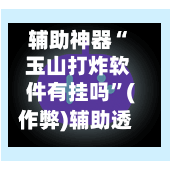 辅助神器“ 玉山打炸软件有挂吗”(作弊)辅助透视教程-第1张图片