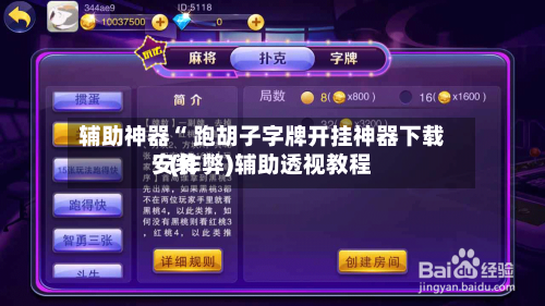 辅助神器“ 跑胡子字牌开挂神器下载安装”(作弊)辅助透视教程