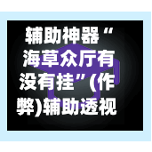 辅助神器“ 海草众厅有没有挂”(作弊)辅助透视教程