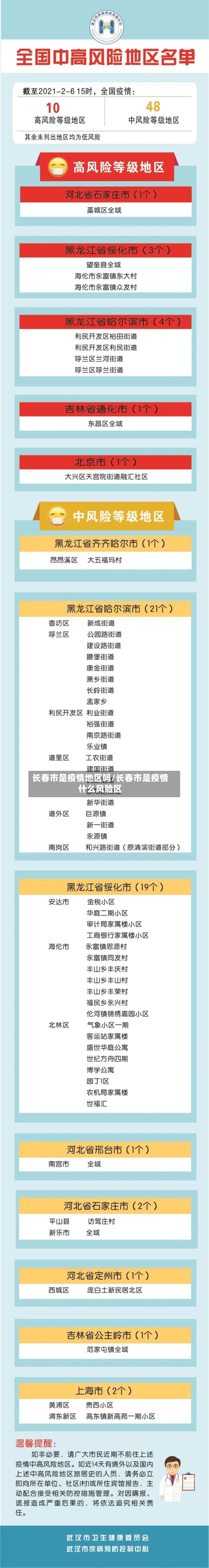 长春市是疫情地区吗/长春市是疫情什么风险区
