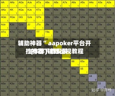 辅助神器“ aapoker平台开挂神器下载安装”(作弊)辅助透视教程