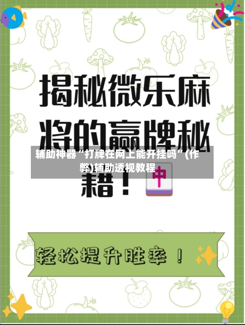 辅助神器“打牌在网上能开挂吗”(作弊)辅助透视教程