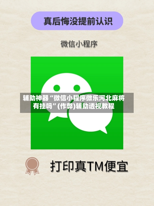辅助神器“微信小程序微乐河北麻将有挂吗”(作弊)辅助透视教程