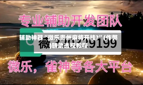 辅助神器“微乐贵州麻将开挂?”(作弊)辅助透视教程